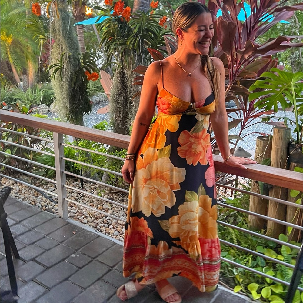 COPY - FARM RIO floral sun maxi dress